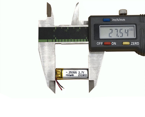 Ponad 500 cykli Żywotność Ładowalna 3,7V 60mAh Polimer litowo-jonowy 350926 Akumulator do słuchawek