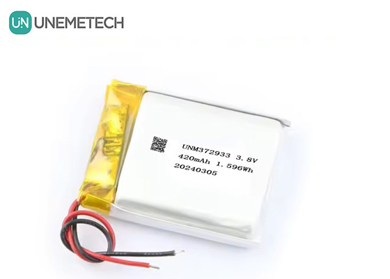 Niestandardowy 3,8V 420mAh Wysokonapięciowy Lipo Bateria 372933 4,35V Litowa Bateria Do Zegarków Inteligentnych