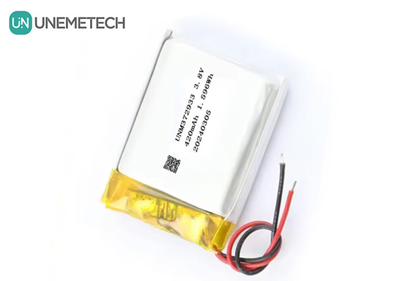 Niestandardowy 3,8V 420mAh Wysokonapięciowy Lipo Bateria 372933 4,35V Litowa Bateria Do Zegarków Inteligentnych