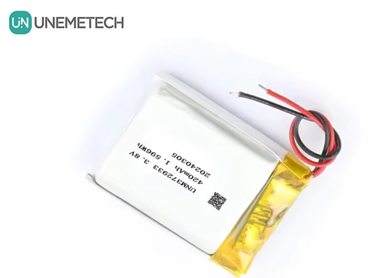 Niestandardowy 3,8V 420mAh Wysokonapięciowy Lipo Bateria 372933 4,35V Litowa Bateria Do Zegarków Inteligentnych