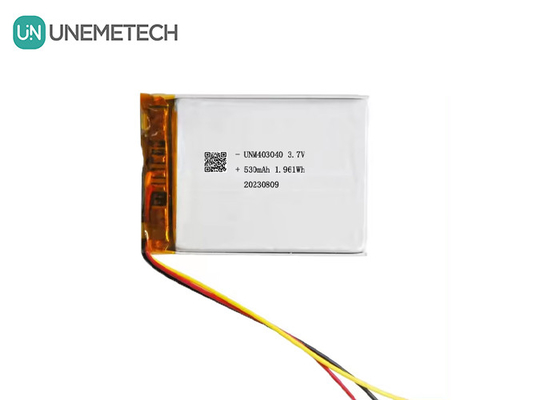 3.7V 530mAh Custom Lithium Polymer Battery 403040 z UL1642 Long Cycle Life