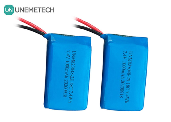 2S Bateria LiPo o wysokiej prędkości rozładowania / 18C Bateria poliestrowa litowa 7,4v 1000mah 823048