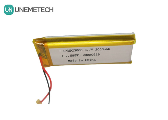 Niestandardowa długość cyklu życia Lipo Bateria 3.7V 2050mAh 923060 Dla produktów cyfrowych