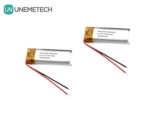 UNEMETECH 230mAh LiPo bateria 3,7V Litium Polymer Bateria 851228 dla pióra zdalnego sterowania