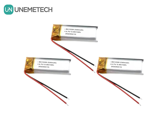 UNEMETECH 230mAh LiPo bateria 3,7V Litium Polymer Bateria 851228 dla pióra zdalnego sterowania