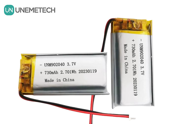 Certyfikaty UL1642 Akumulator Lipo do urządzeń przenośnych 902040 3.7V 730mAh