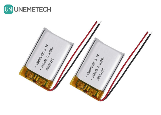UNEMETECH 3.7V 250mAh Akumulator polimerowy litowy 502030 do urządzeń kosmetycznych
