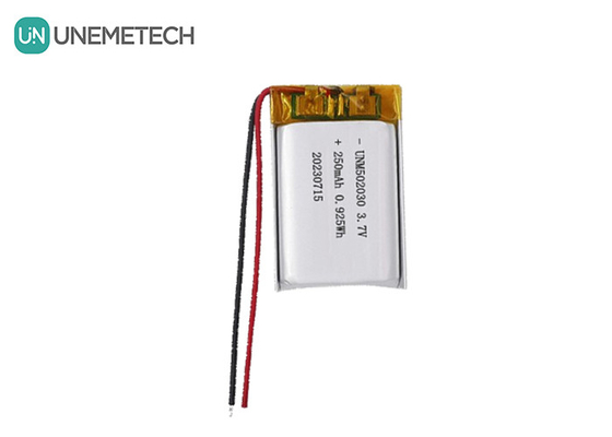 UNEMETECH 3.7V 250mAh Akumulator polimerowy litowy 502030 do urządzeń kosmetycznych