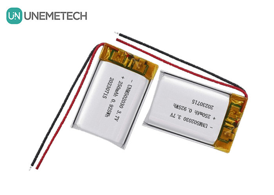 UNEMETECH 3.7V 250mAh Akumulator polimerowy litowy 502030 do urządzeń kosmetycznych