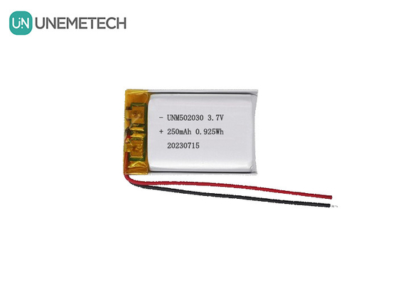 UNEMETECH 3.7V 250mAh Akumulator polimerowy litowy 502030 do urządzeń kosmetycznych