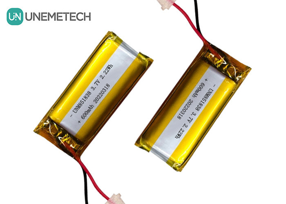 600 mAh Bateria Li-ion srebrna / 851838 3,7 V