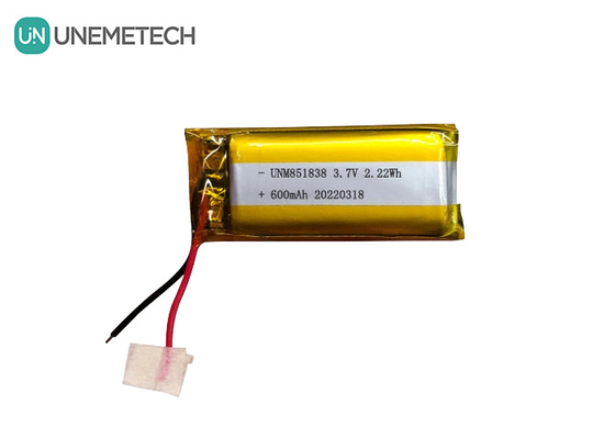 600 mAh Bateria Li-ion srebrna / 851838 3,7 V