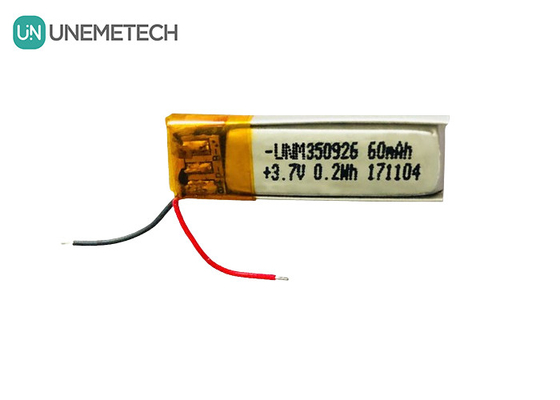Ponad 500 cykli Żywotność Ładowalna 3,7V 60mAh Polimer litowo-jonowy 350926 Akumulator do słuchawek
