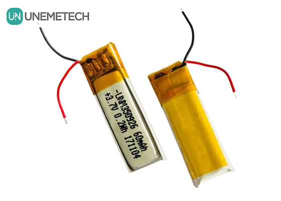 Ponad 500 cykli Żywotność Ładowalna 3,7V 60mAh Polimer litowo-jonowy 350926 Akumulator do słuchawek