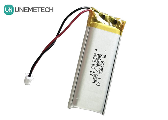 Niestandardowa akumulator litowy z polimeru 802050 3,7V 800mAh Li Poly akumulator do światła połączenia