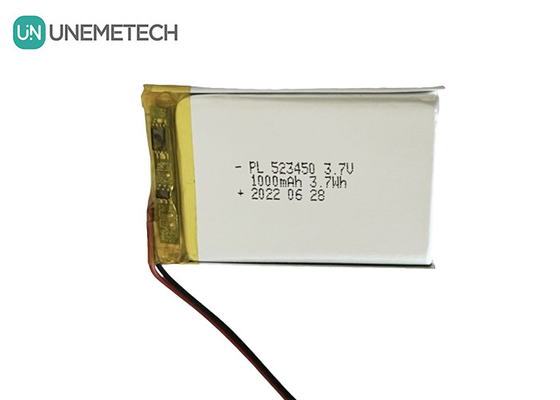 MSDS Zatwierdzony 3,7V Polimerowy Litium-ion Bateria 1000mAh 523450 do zastosowań domowych