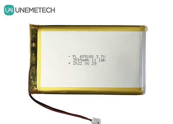 3.7V 3000mAh Ładowalna bateria litowo-jonowa 605080 z PCB i połączeniem drutu do elektroniki