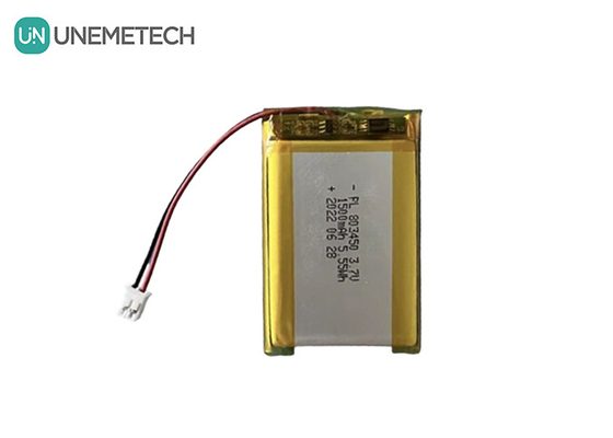 UNEMETECH 1.5A Akumulator Li-polimerowy 803450 / 3.7V 1500mAh Akumulator poliestrowy litowo-jonowy