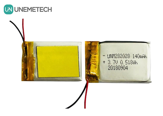 Niski samoobciążający akumulator Lipo 282028 / 3.7V 140mAh Polimerowa bateria litowa do urządzeń noszonych