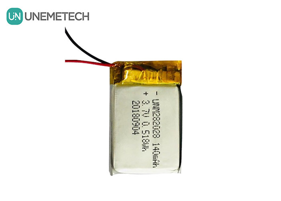 Niski samoobciążający akumulator Lipo 282028 / 3.7V 140mAh Polimerowa bateria litowa do urządzeń noszonych
