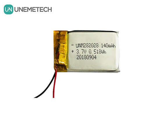Niski samoobciążający akumulator Lipo 282028 / 3.7V 140mAh Polimerowa bateria litowa do urządzeń noszonych