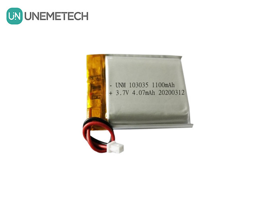 UNEMETECH 3.7V 1100mAh Litium Polymer Battery / Long Cycle Life Powtórnie ładowany Lipo Battery 103035