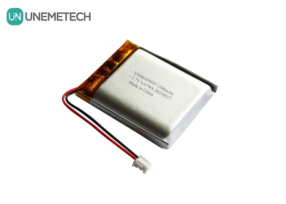 UNEMETECH 3.7V 1100mAh Litium Polymer Battery / Long Cycle Life Powtórnie ładowany Lipo Battery 103035