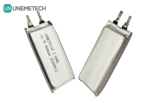 MSDS zatwierdzony 3,7V 800mAh ładowalny akumulator poliestrowy litowy 752145 dla urządzeń noszonych