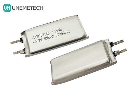 MSDS zatwierdzony 3,7V 800mAh ładowalny akumulator poliestrowy litowy 752145 dla urządzeń noszonych