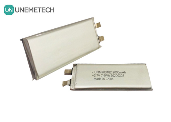 3.7V 2000mAh Custom Lithium Polymer Battery Cell 703482 dla głośników Inteligentny System Robotowy