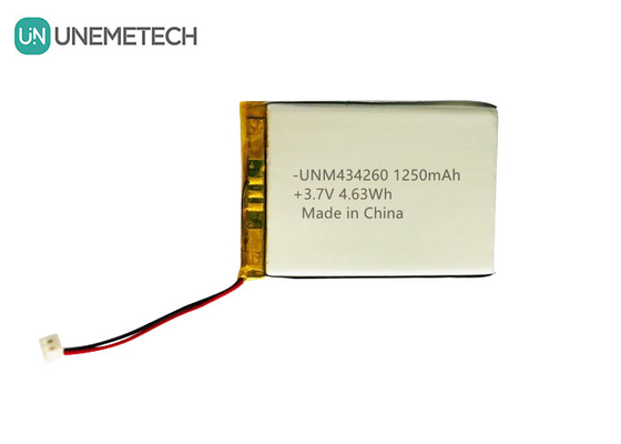 4.63Wh Pojemnik akumulatorów poliestrowych litowych 434260 3.7V 1250mAh do ładowania