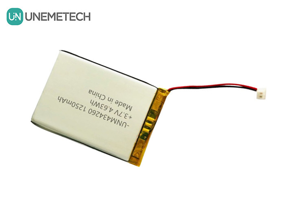 4.63Wh Pojemnik akumulatorów poliestrowych litowych 434260 3.7V 1250mAh do ładowania