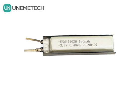 3.7 Polimerowa bateria litowo-jonowa / IEC62133 Zatwierdzona 471036 130mAh Polimerowa bateria litowa