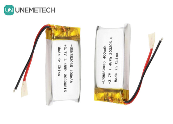 3.7V Pojemnik polimerowy litowo-jonowy 552035 400mAh Li Po Bateria do urządzeń bezprzewodowych