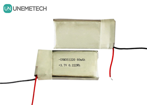 3.7V 60mAh Ultra Mała Akumulacja Lipo 351220 Do Produktów Noszonych