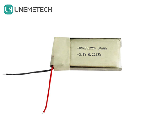 3.7V 60mAh Ultra Mała Akumulacja Lipo 351220 Do Produktów Noszonych