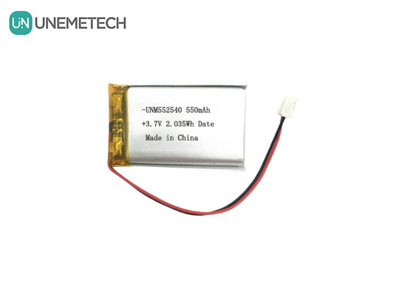 552540 Pryzmatyczne srebrne akumulatory Lipo 3.7V 550mAh