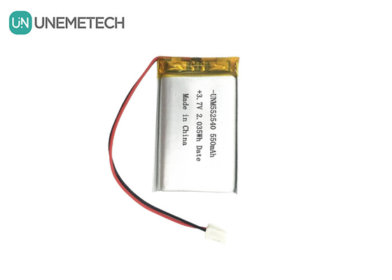 552540 Pryzmatyczne srebrne akumulatory Lipo 3.7V 550mAh