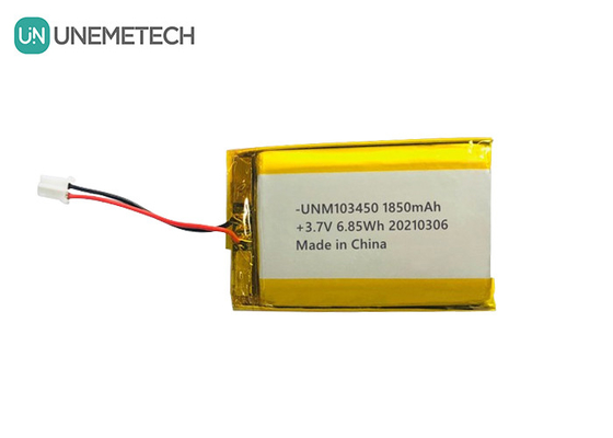 103450 3,7V 1850mAh Akumulator Lipo naładowalny IEC62133 UN38.3 MSDS Zatwierdzony akumulator polimerowy litowy