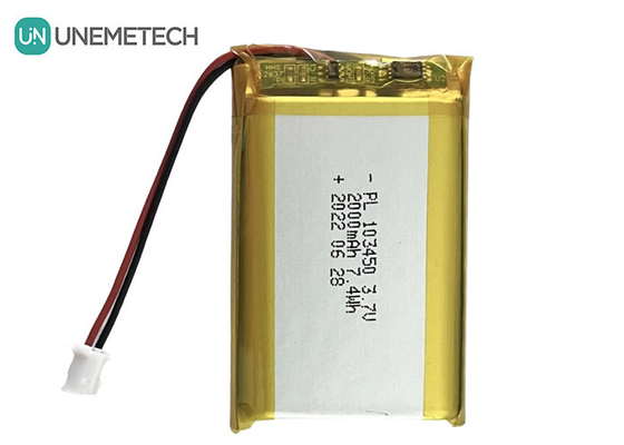 3.7V 2000mAh Ładowalna bateria polimerowa litowa 103450 Duża pojemność dla elektrycznej pompy piersi