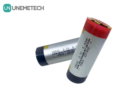 3A Bateria LiPo cylindryczna 3.7V 1600mAh 18500 Litium Polymer Battery For Consumer Electronics