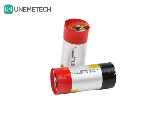 3A Rozładowujący cylindryczny polimerowy akumulator litowo-jonowy 18400 3.7v 1100mah LiPo
