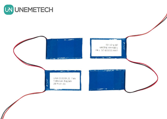 2C Wysoka prędkość rozładowania Lipo Battery Pack 553559 7.4V 1300mAh 2S dla sztucznej kończyny