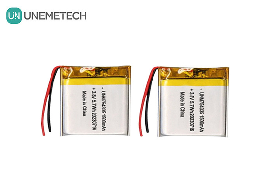 4.35V Wysokonapięciowe baterie Lipo 754335 3.8V 1500mAh Pojemnik Litowy Polimerowy