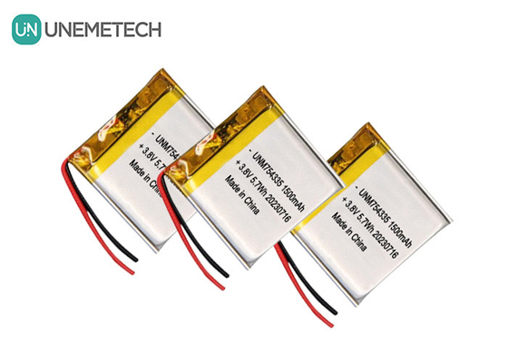 4.35V Wysokonapięciowe baterie Lipo 754335 3.8V 1500mAh Pojemnik Litowy Polimerowy