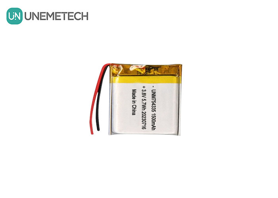 4.35V Wysokonapięciowe baterie Lipo 754335 3.8V 1500mAh Pojemnik Litowy Polimerowy