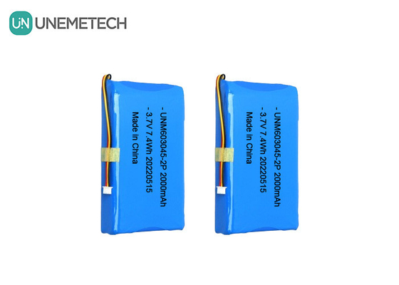 Duża pojemność baterii poliestrowej litowej 603045 2P 3.7V 2000mAh Smart Door Lock Battery