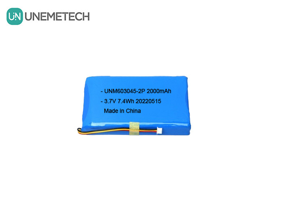 Duża pojemność baterii poliestrowej litowej 603045 2P 3.7V 2000mAh Smart Door Lock Battery