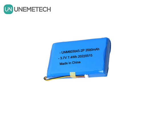 Duża pojemność baterii poliestrowej litowej 603045 2P 3.7V 2000mAh Smart Door Lock Battery