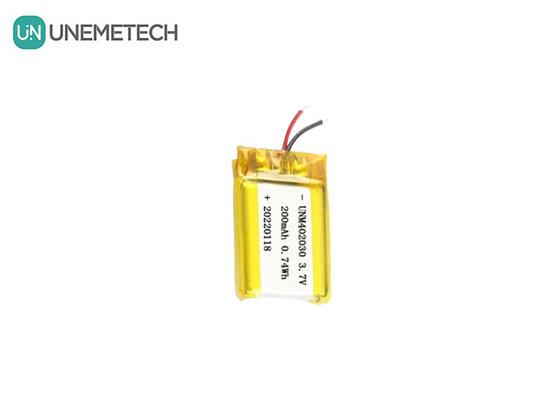 Niewielki rozmiar 402030 3,7V 200mAh Akumulator Lipo do produktów elektronicznych